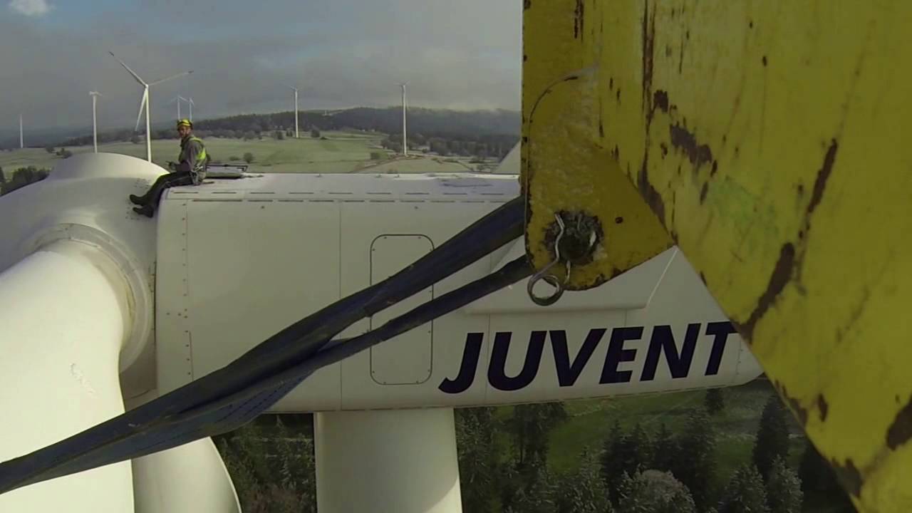 Bau einer Windturbine (Mont-Crosin) - Repowering 2013