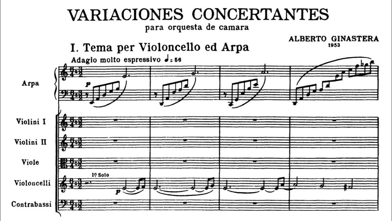 [Score] Ginastera - Variaciones Concertantes for chamber orchestra, Op. 23