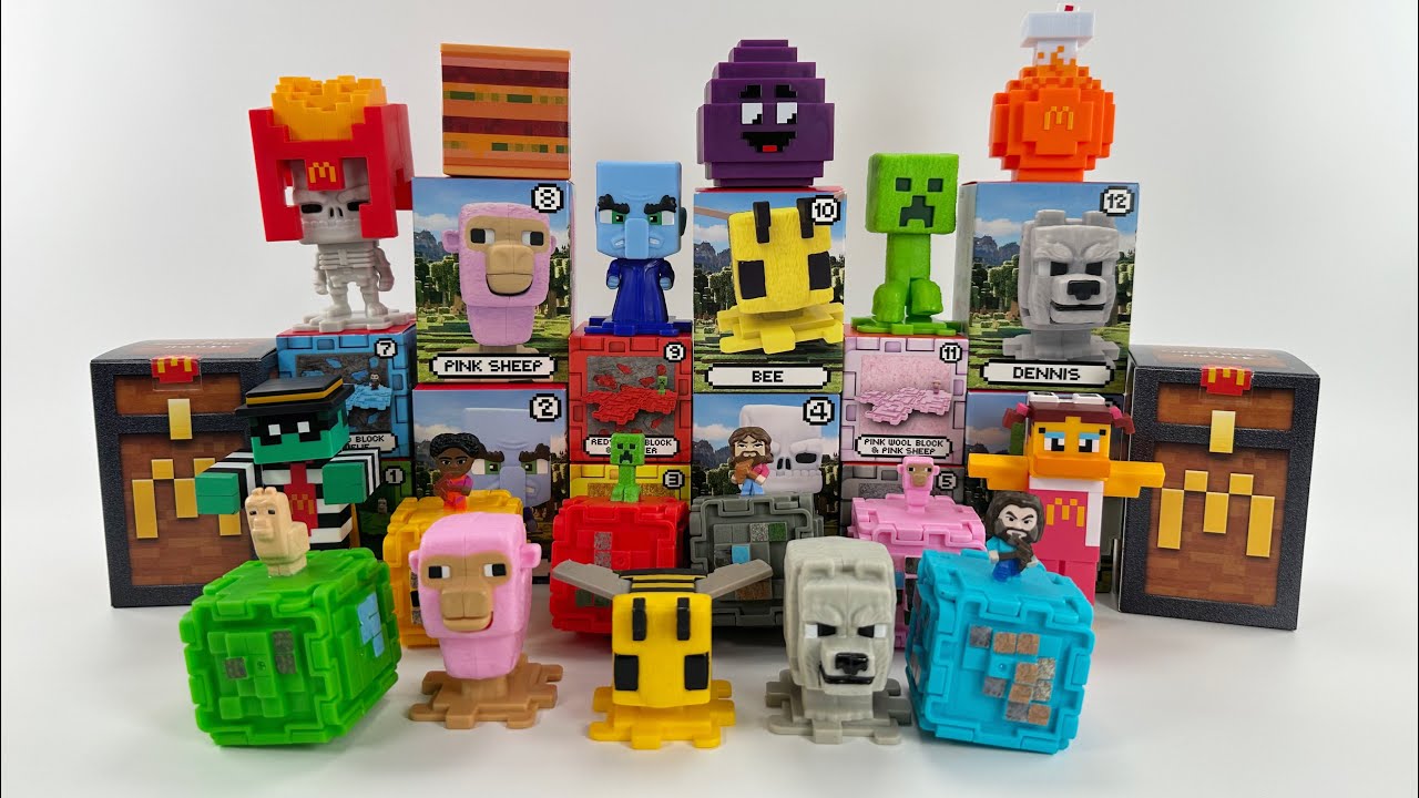 Best collection 2025 Minecraft Toys Adult And Kids Happy Meal FULL SET
