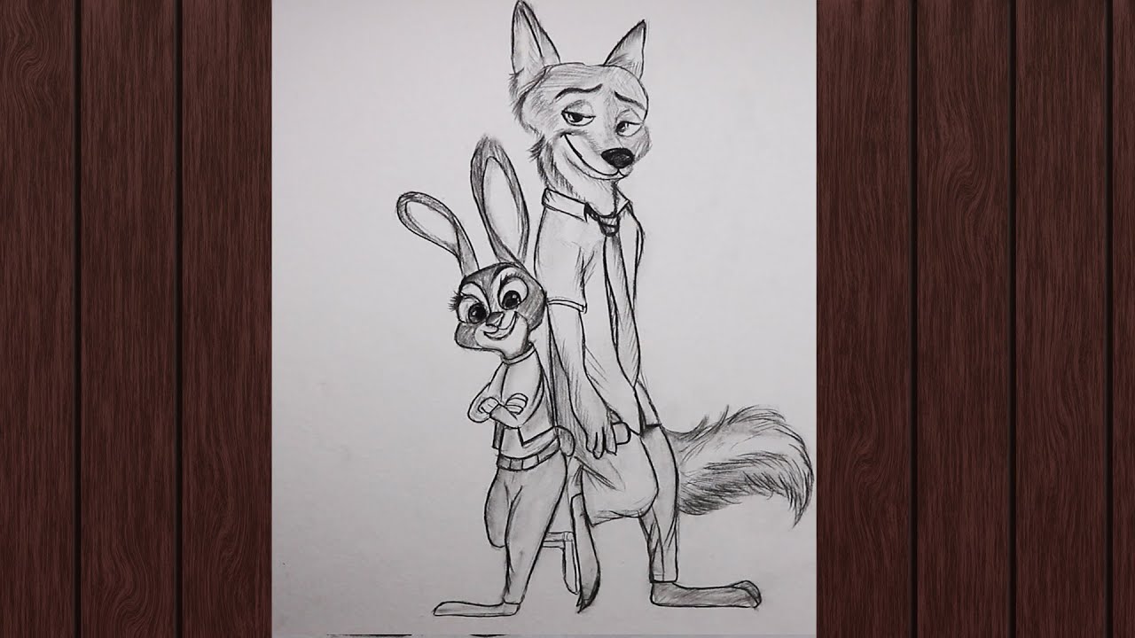 how to draw Zootopia 2 | Easy pencil drawing tutorial for beginners