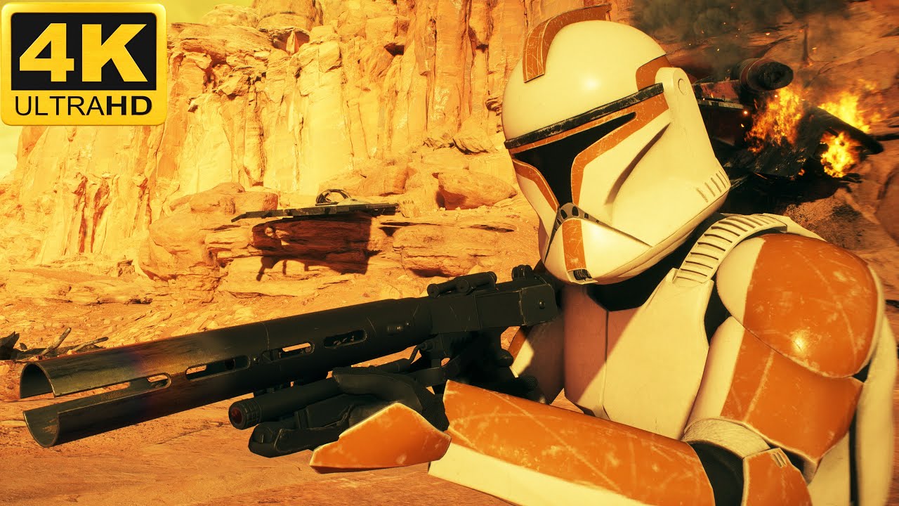 ASSAULT ON GEONOSIS: Clone Troopers vs Battle Droids - Star Wars Battlefront 2 (4K, HDR)