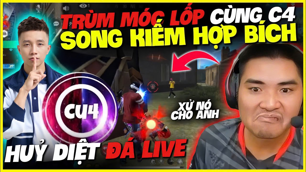 Trùm Móc Lốp Cùng C4 Song Kiếm Hợp Bích ''Thử Thách Gánh Bác Gấu Top 1'' Đụng Độ Đá Live Cực Căng !!