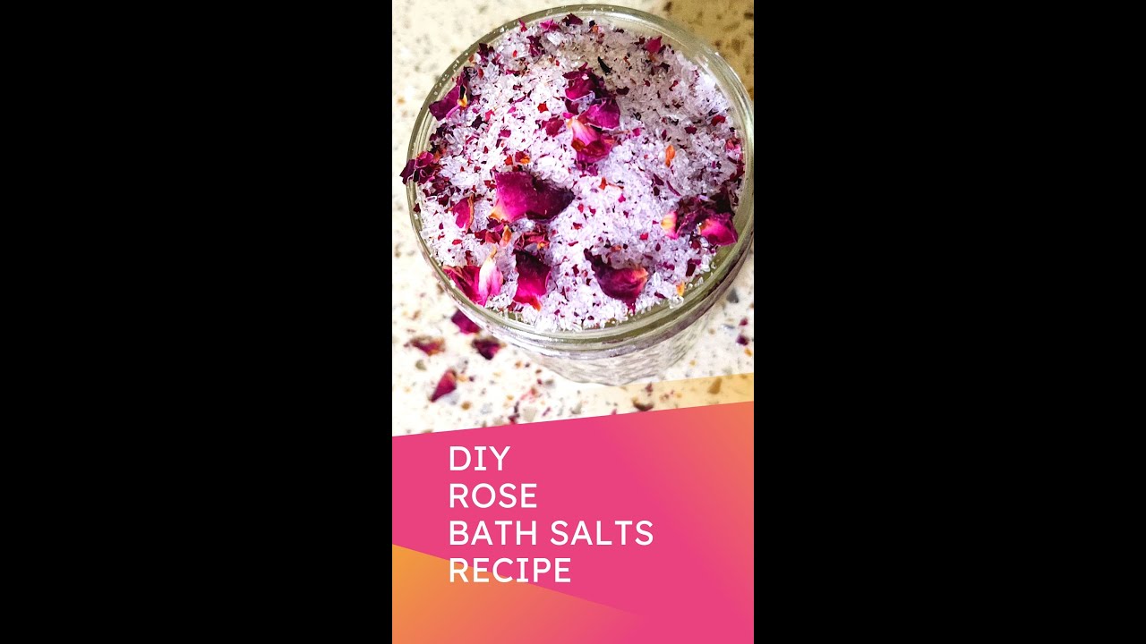 DIY Rose Petals Bath Salts Recipe #shortsvideo