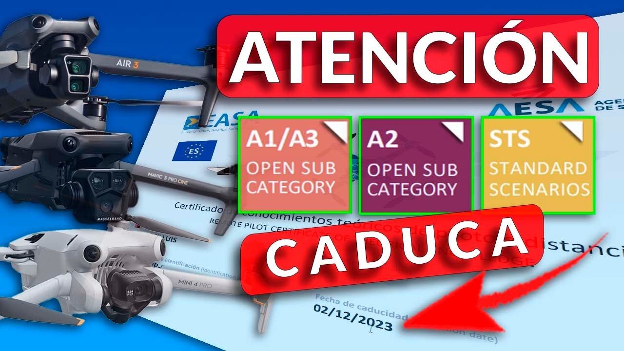 🔴Renovar Licencias de 🚁DRON A1/A3, A2 y STS: Proceso Paso a Paso