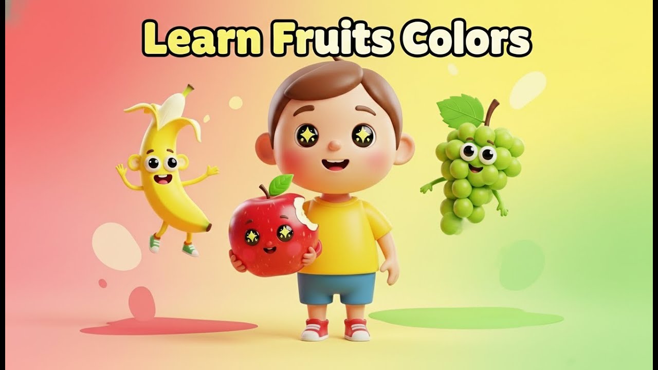 Colors & Fruits Song for Kids | Learn Red Yellow Green Fruits | Fun Kids Music