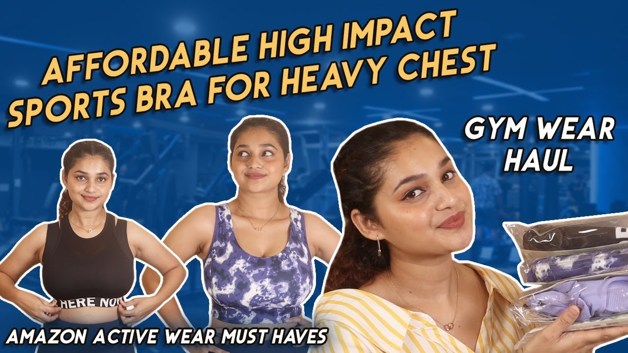 Affordable Sports Bra for Bigger Heavier Chest | Best Sports Bra on Amazon | Active Wear Try On Haul