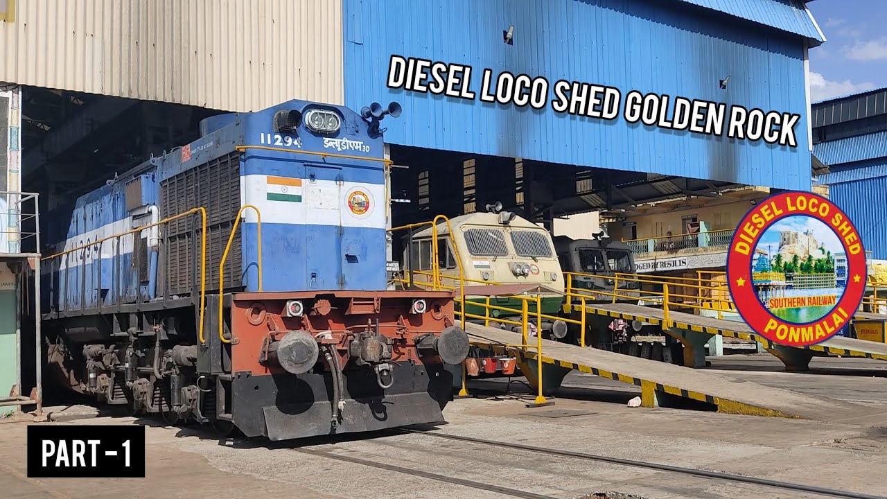 DIESEL LOCO SHED GOLDEN ROCK PONMALAI || PHOTOS & VIDEOS PART-1