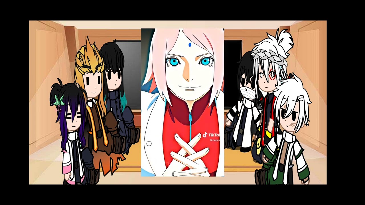 los pilares reaccionan a tomioka y sabito son hinata hyuga y Sakura Haruno ♡