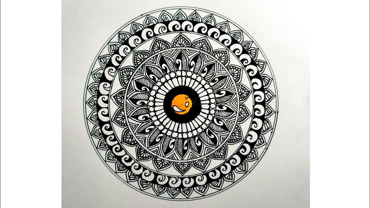 Simple mandala art For Beginners 🌼