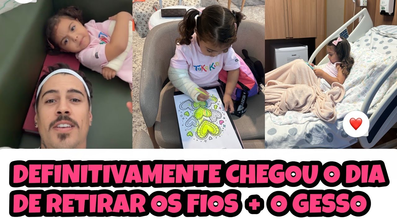 Pietra fez amizade com o pessoal do hospital e ganhou até desenho #taysreis #biel #pietra