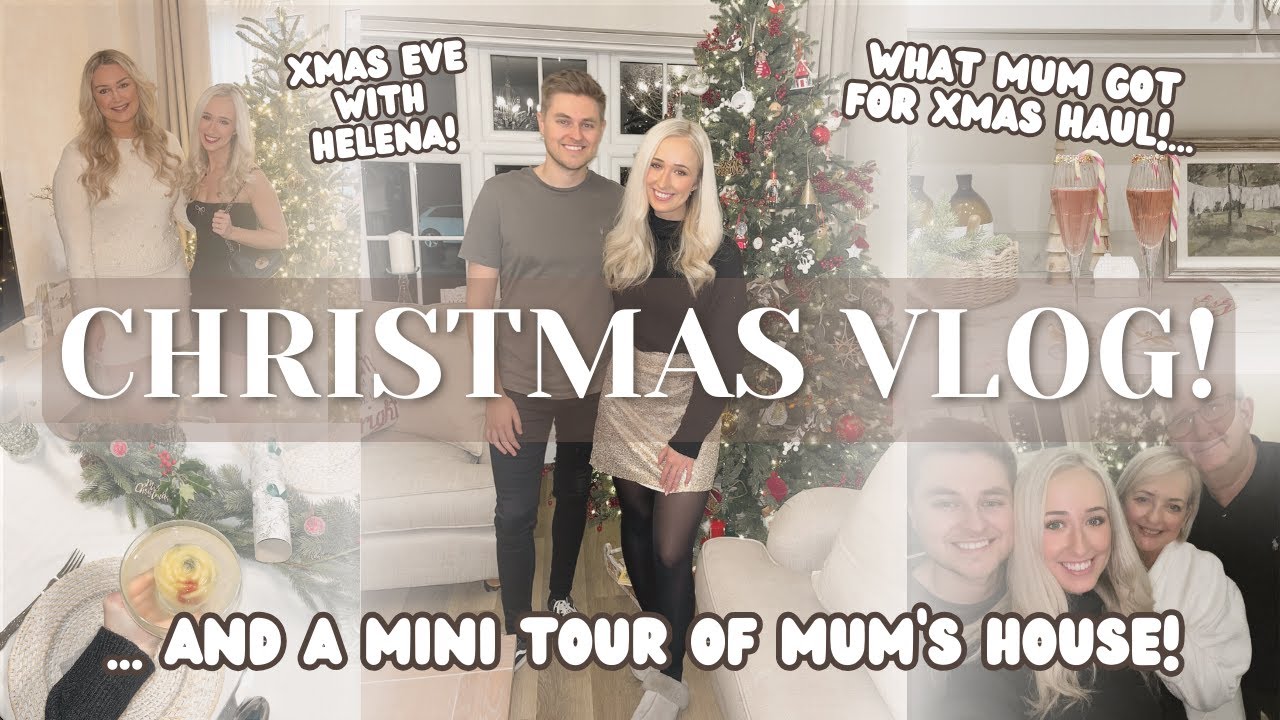 CHRISTMAS VLOG! Spend the week with me! Mum's house tour and present haul! Makeup and styling 2024