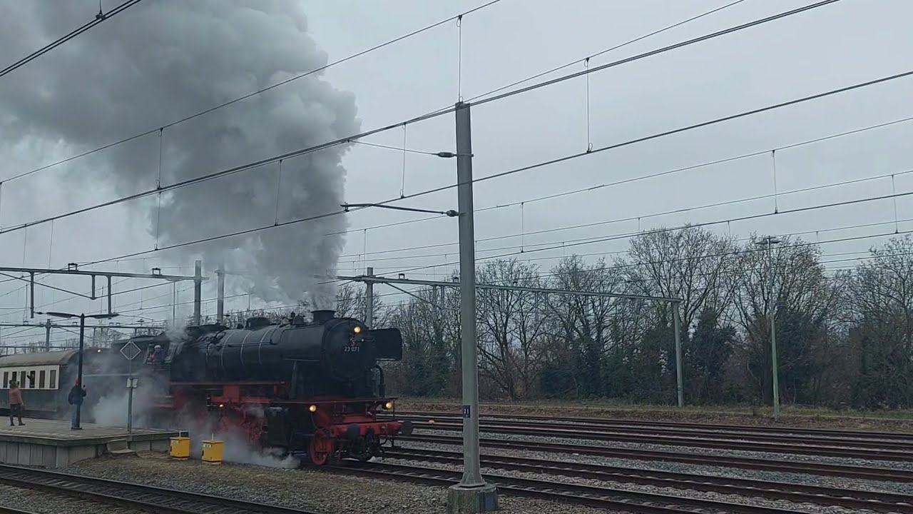 Stoomtrein Christmas Express VSM - 23 023 en 23 076 - 16.12.2023 - Nijmegen➡️Arnhem @ Nijmegen