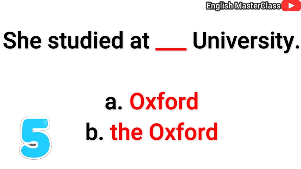 English Grammar Quiz: How To Use 