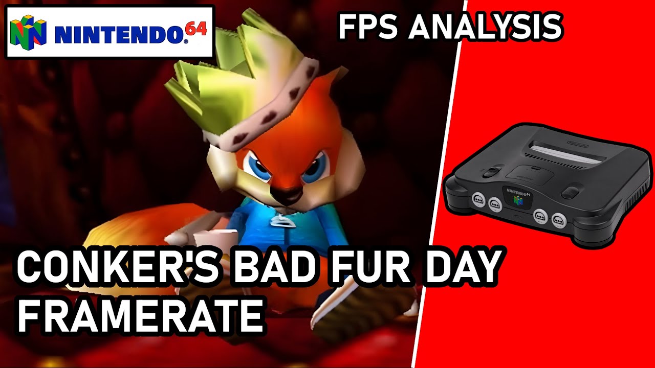 Conker's Bad Fur Day  |  Nintendo 64  |  Frame Rate Test