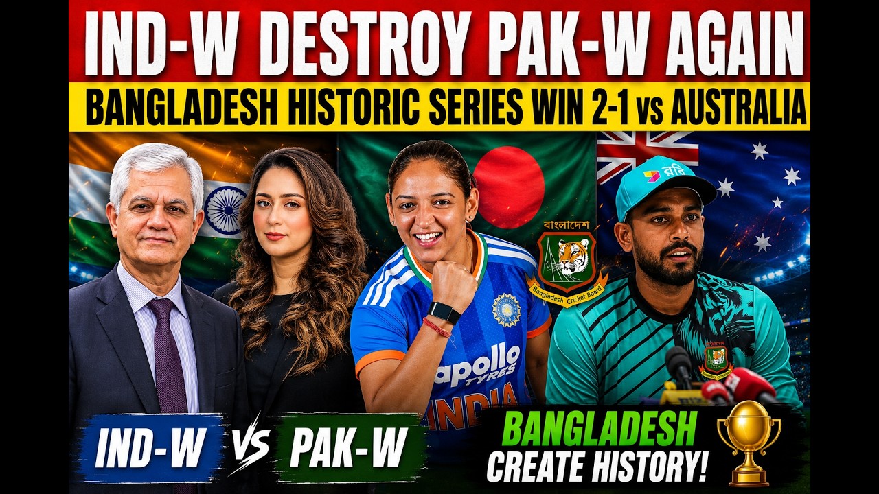 Live - IND-W Destroy PAK-W Again | Bangladesh Stun Australia in Historic Series Win