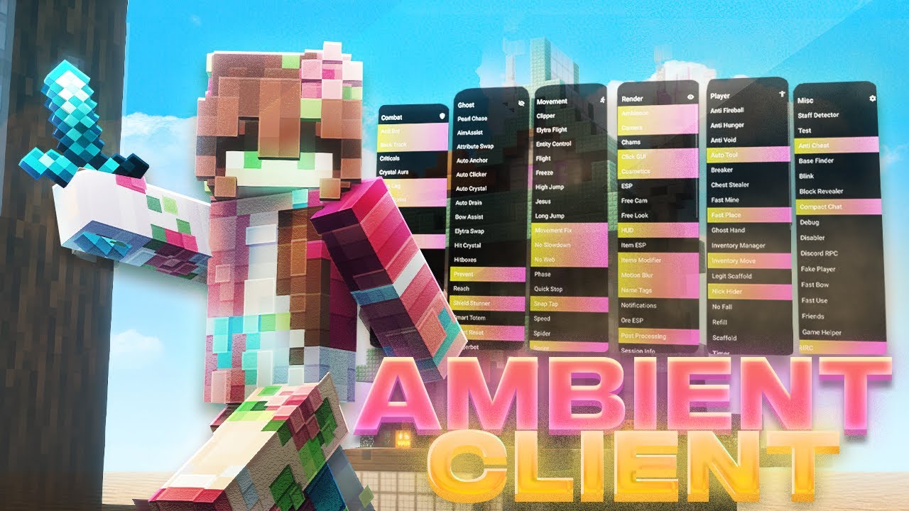 Hack Client: Ambient Client for Minecraft 2026 -  Spear PVP (1.21.11)