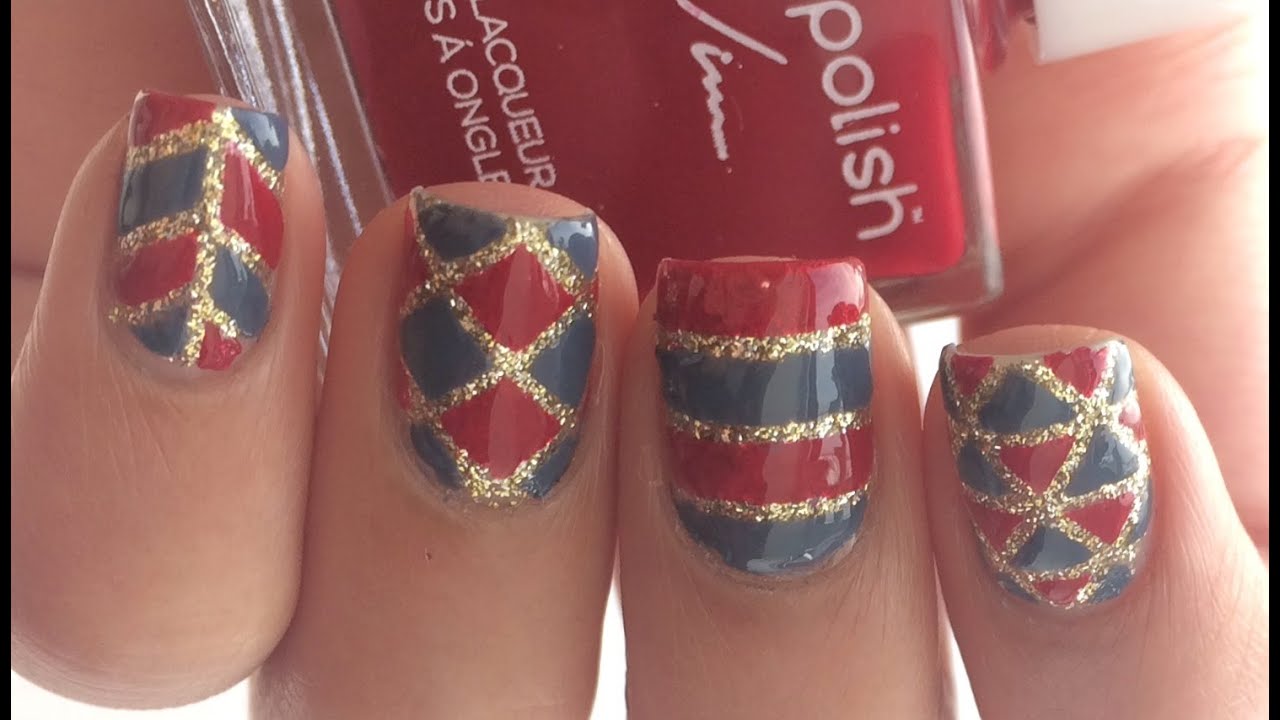 Four Nail Art Designs Using Nail Tape