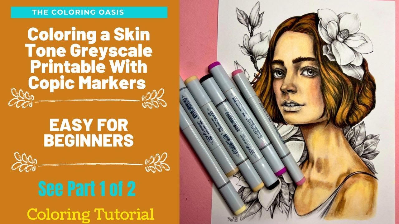 How to Color Skin & Hair with Copic Markers | Coloring Skin With Alcohol Markers | Rina Art Etsy