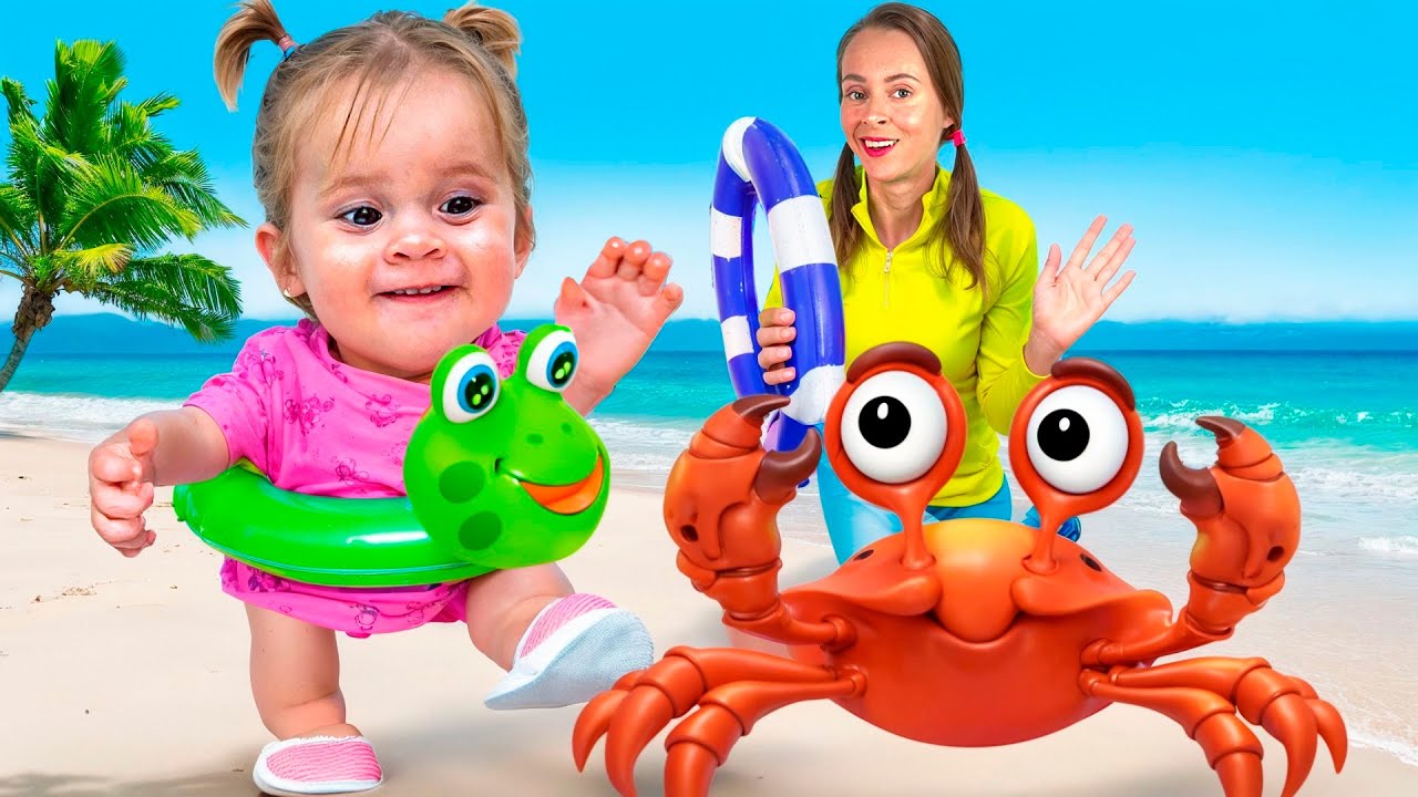 Dia de divers&atilde;o na praia | Can&ccedil;&atilde;o de animais marinhos | Can&ccedil;&otilde;es infantis e rimas infantis