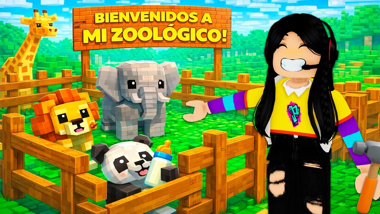 Creé MI PROPIO ZOOLÓGICO DE ANIMALES BEBES en roblox | paolazgames