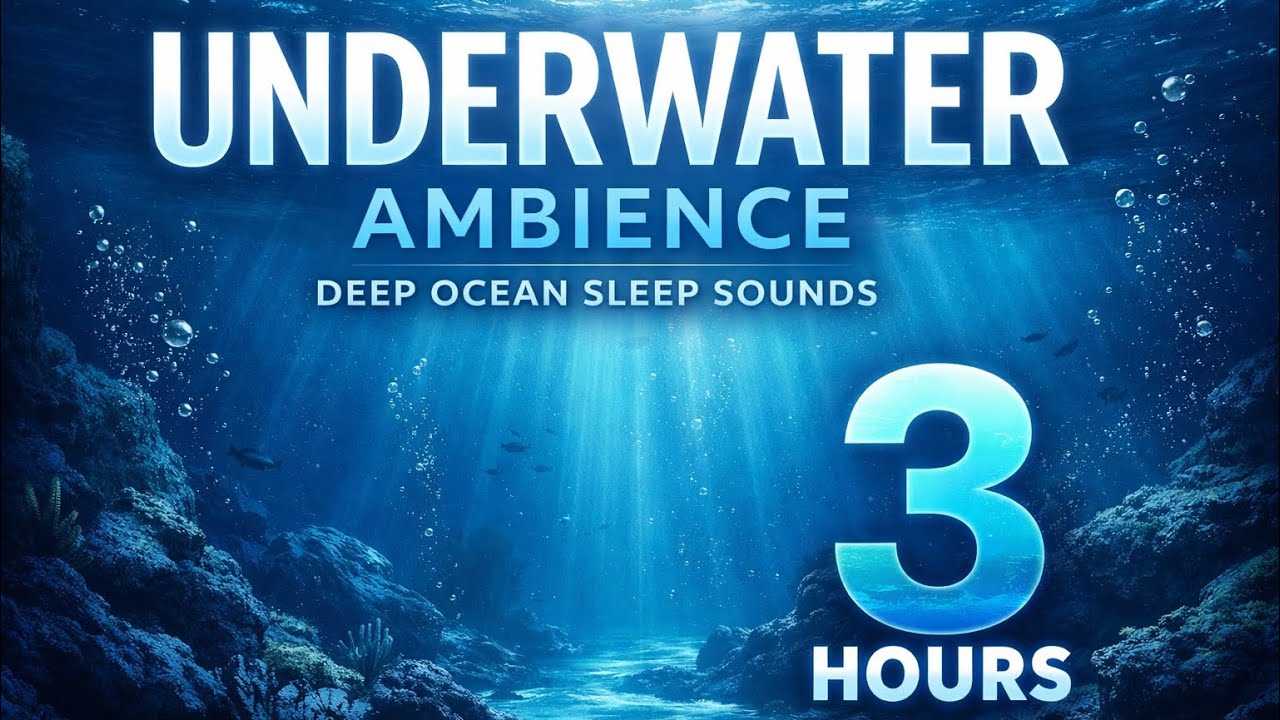 Underwater Ambience 🌊 Deep Ocean Sounds for Sleep | 3 Hours Relaxing Water Noise