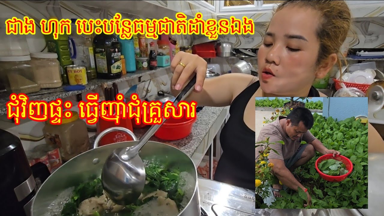 5.3. 2026 ជាង ហុក បេះបន្លែ ធម្មជាតិដាំខ្លួនឯង នៅជុំវិញផ្ទះធ្វើម្ហូបញ៉ាំជុំគ្រួសារ