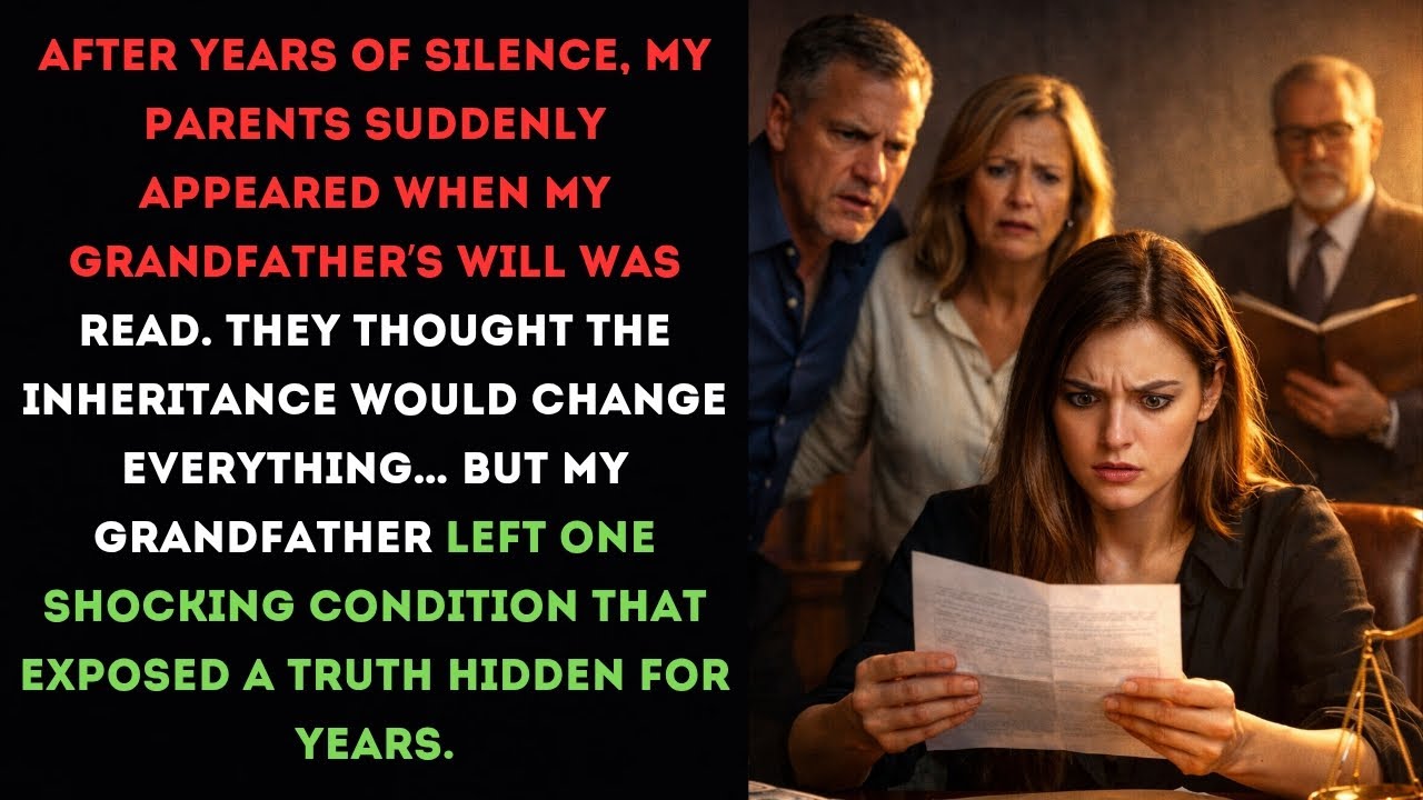 My Parents Kicked Me Out… Then Grandpa’s Will Revealed a Secret They Never Expected