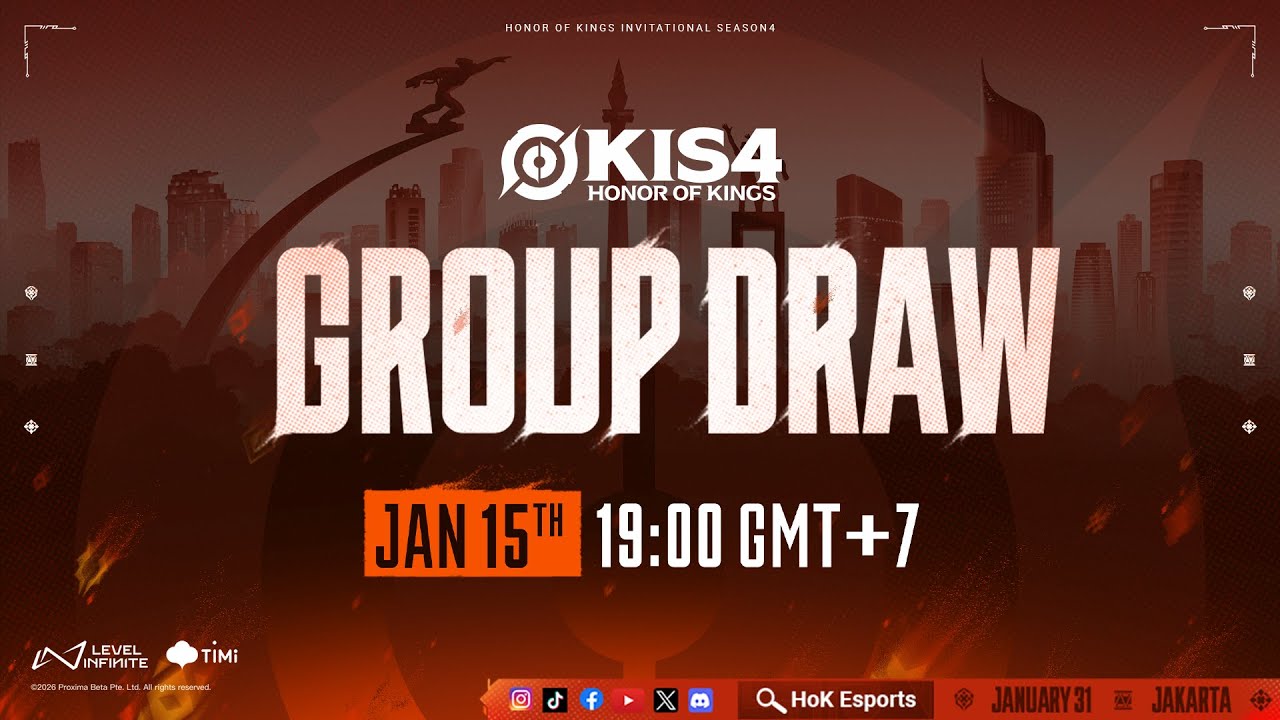 [EN] Honor of Kings Invitational Season 4 Group Draw