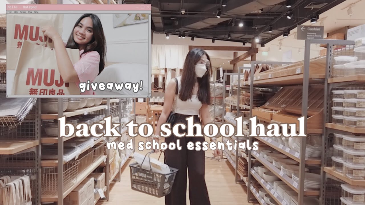 ✍🏻 back to school muji & bambang haul 2021 (med school essentials) + GIVEAWAY! | kristine abraham
