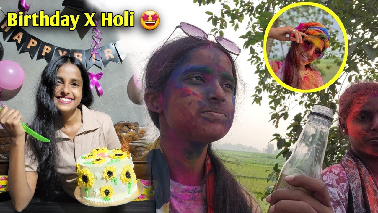 Birthday Day-এ Holi! 😍🎂 | My Most Colorful Birthday Vlog 🌈 | Moumita Das 