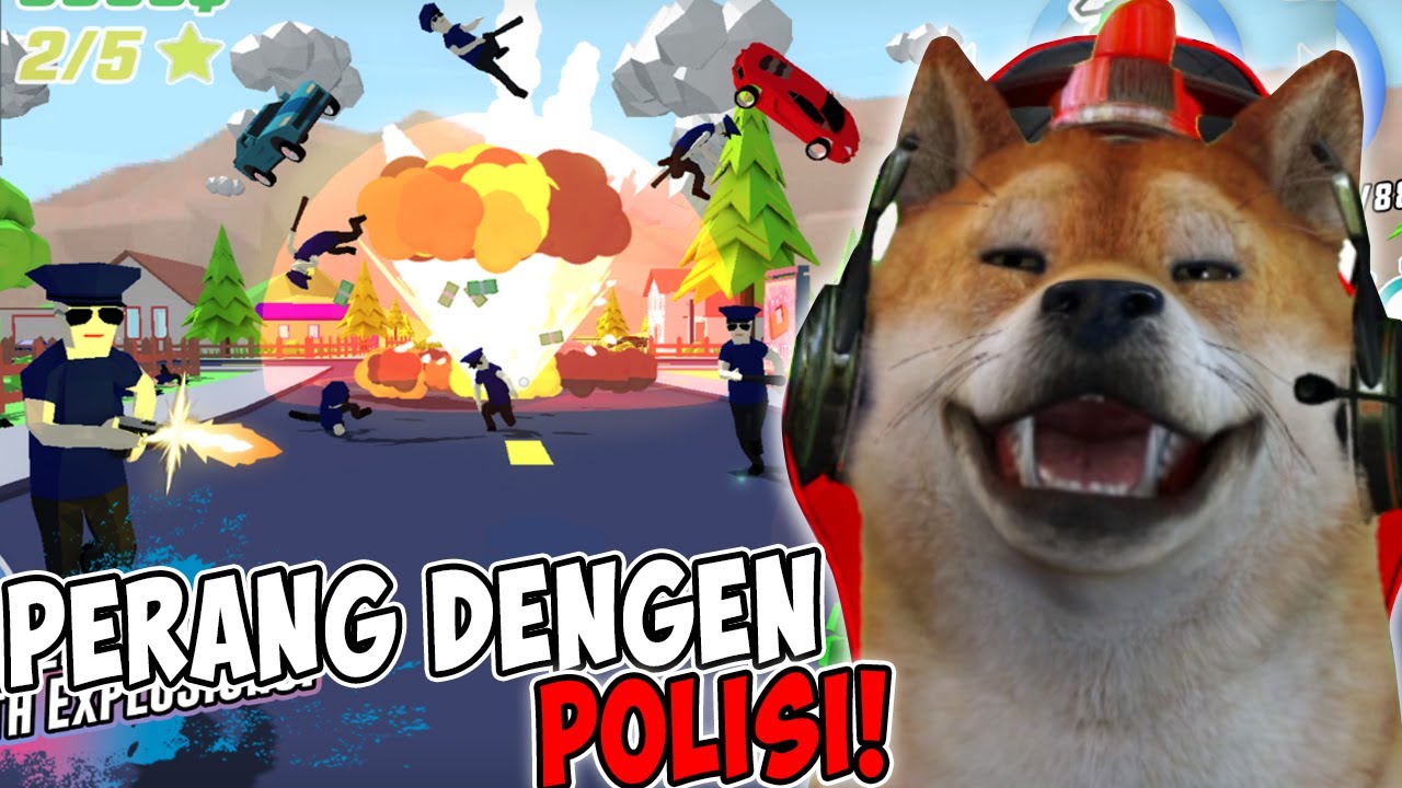 BORONG SEMUA SENJATA!! LANGSUNG PERANG DENGAN POLISI! - Dude Theft Wars #5