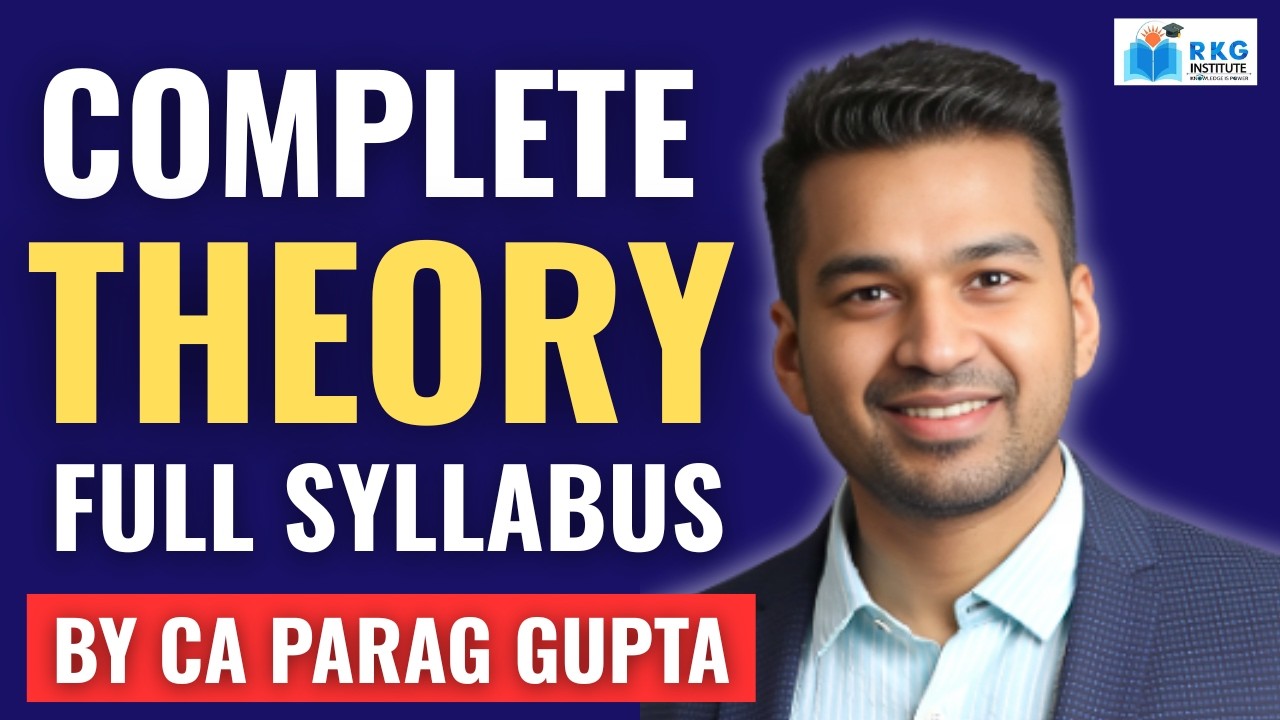 Class 12 Accounts Final Strike | THEORY - Full Syllabus | Live by CA Parag Gupta