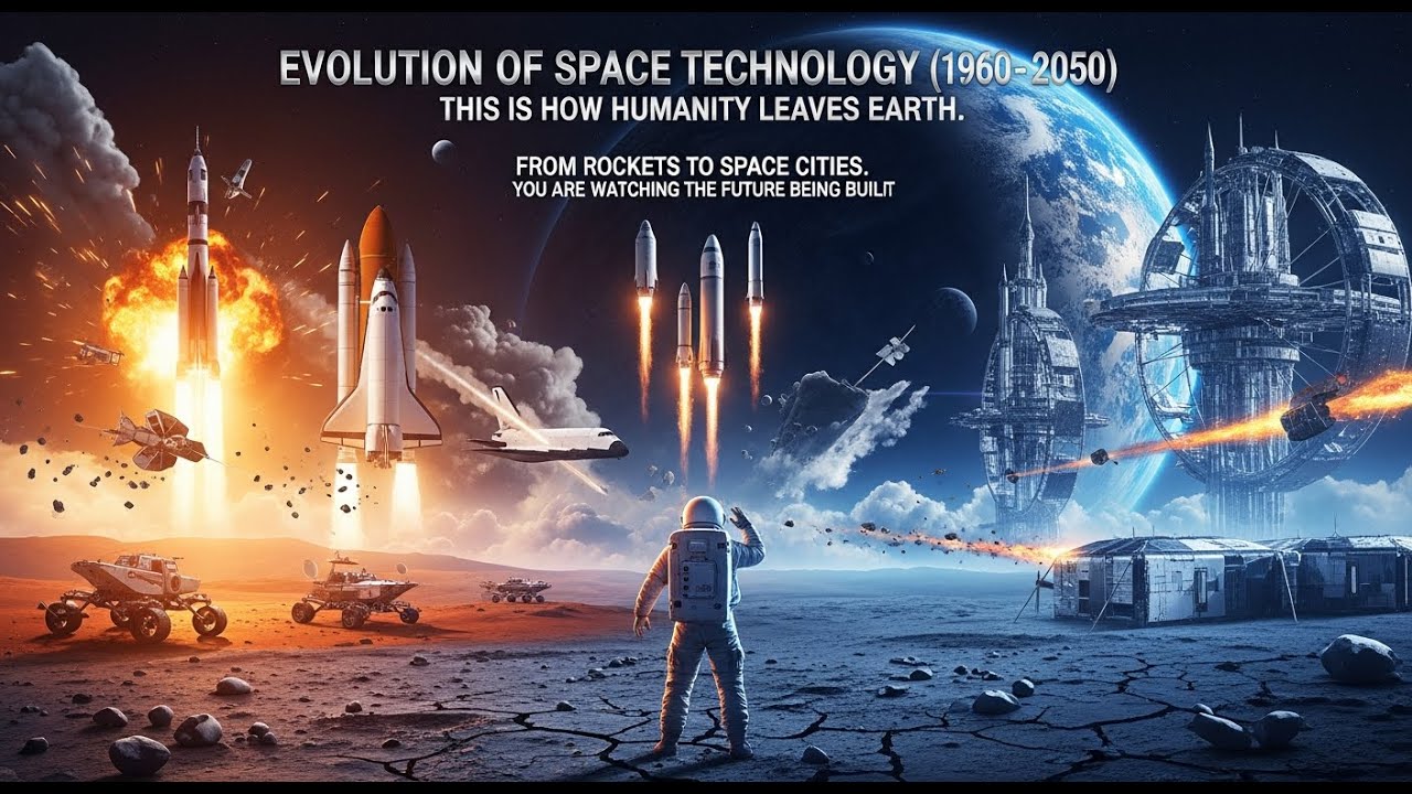  Evolution of Space Technology (1960 - 2050). Past collapsing. Future rising.🚀🌍🌌