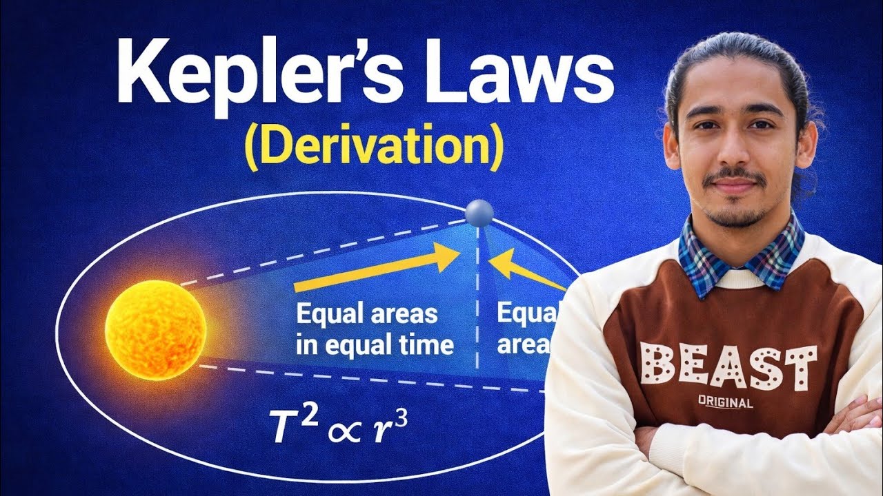 Kepler’s Laws of Planetary Motion | 1st, 2nd & 3rd Law with Derivation | Physics 1st year 