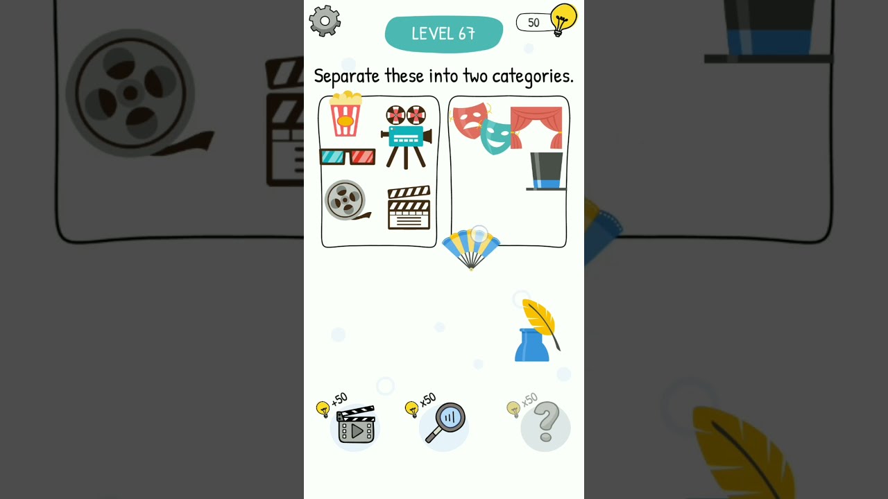 Who is? Level 67 || Separate these into two categories.
