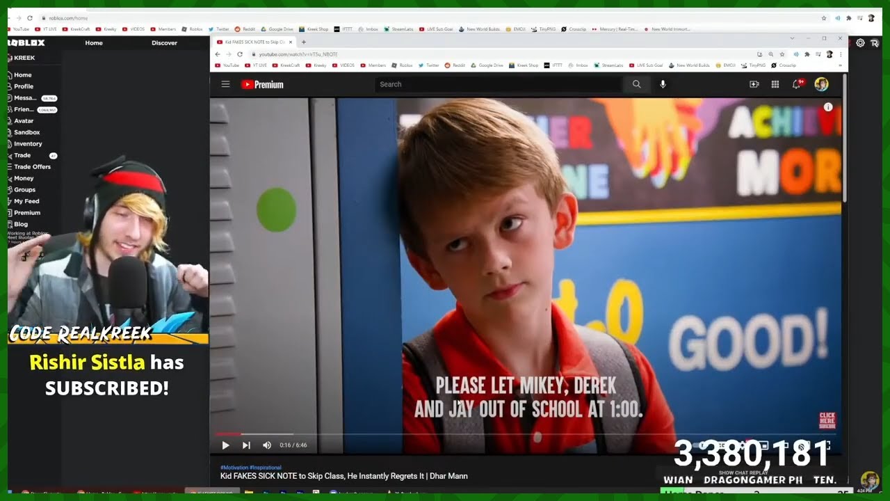 KreekCraft Reacts to Dhar Mann - Kid FAKES SICK NOTE to Skip Class, He Instantly Regrets It