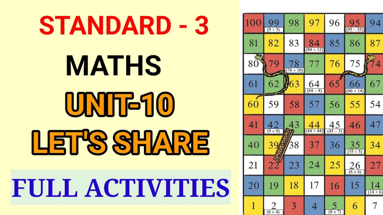 LET'S SHARE | STD 3 MATHS UNIT 10 | CLASS 3 MATHS CHAPTER 10 ENGLISH MEDIUM | Edumate