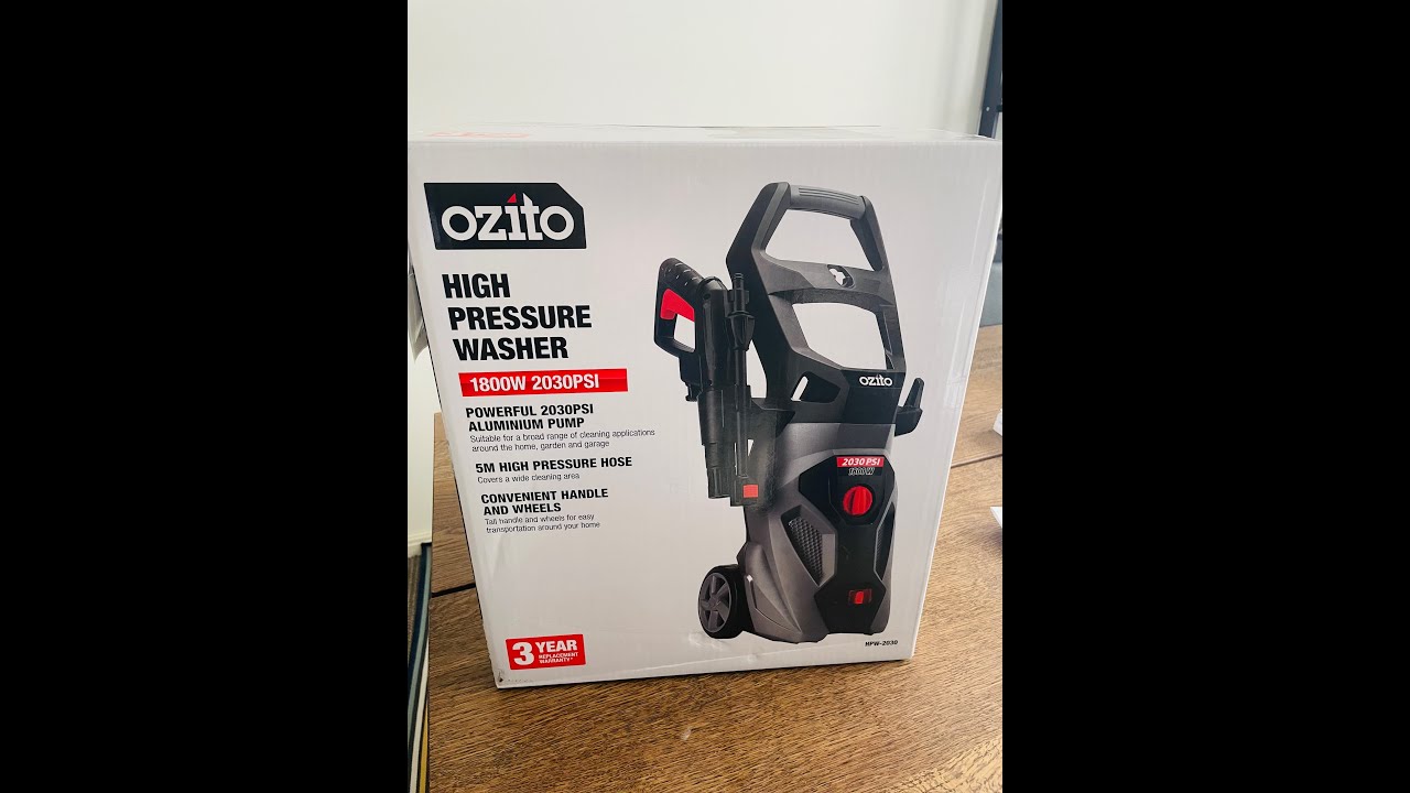 Unboxing Ozito Power Washer from Bunnings worth $88.99 with 2030 PSI and 1800 W.
