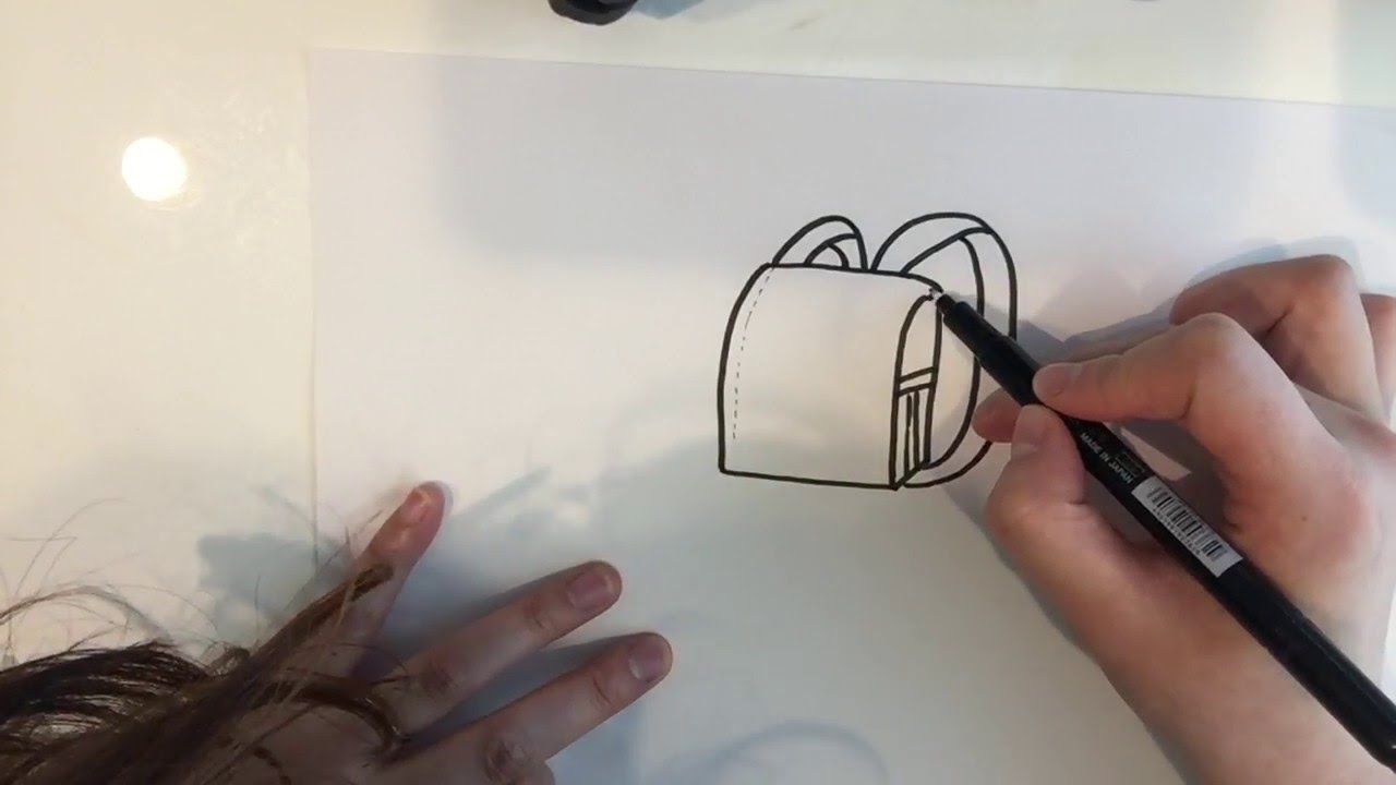 ゆっきぃ先生のお絵描き教室 簡単なランドセルの描き方