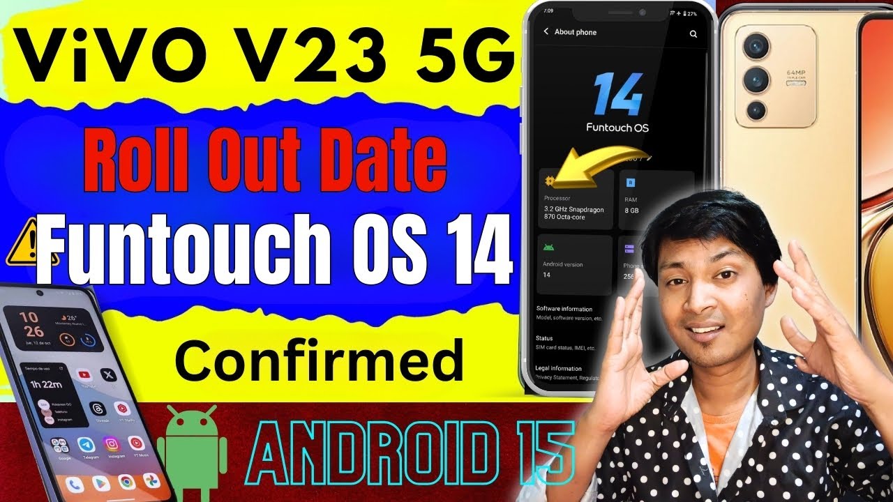 Funtouch OS 14 ViVO V23 & ViVO V23 Pro New Update Released ! - Early Android 14 Update !