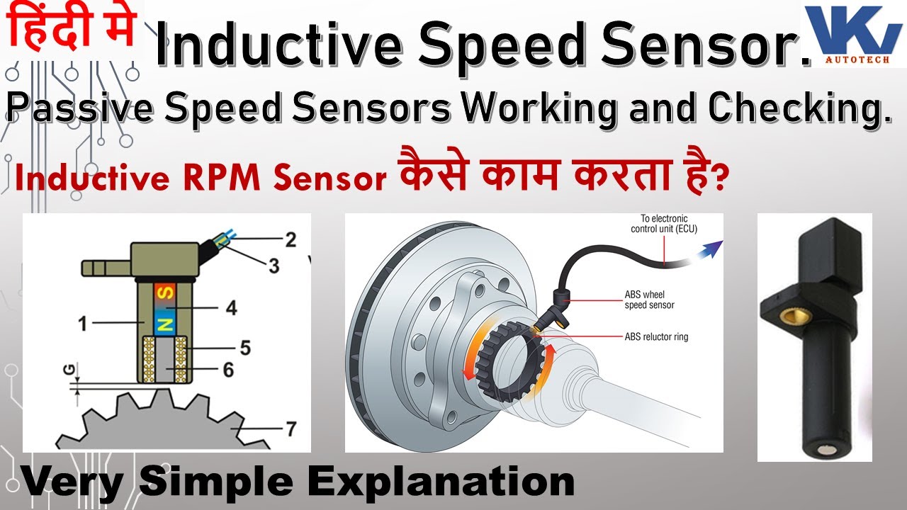 How Inductive sensor OR Passive sensor works. How wheel speed and crankshaft sensor working.