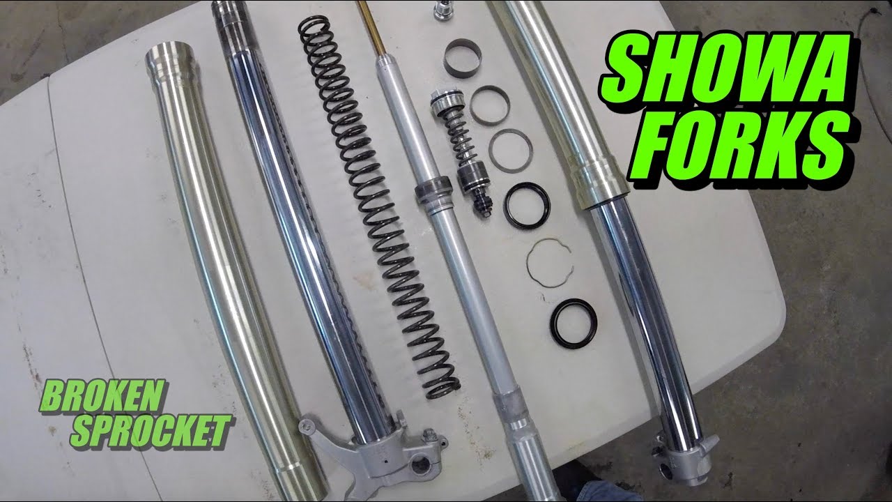 Dirt bike fork rebuild and service Showa twin chamber.