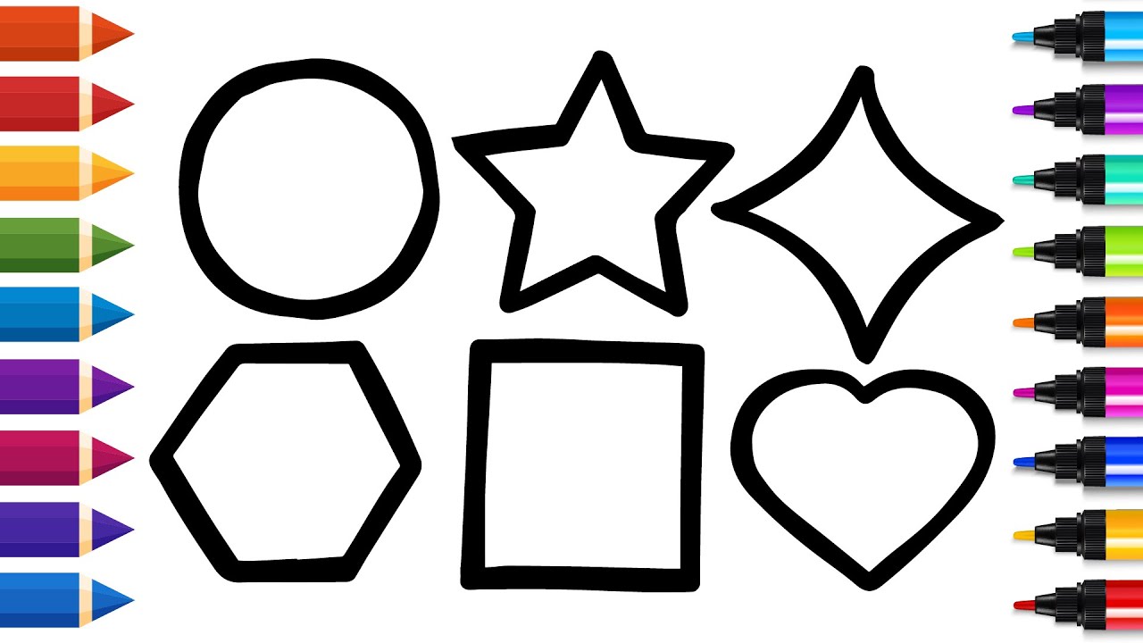 How to Draw a Cute Shapes | Easy Step by Step Tutorial