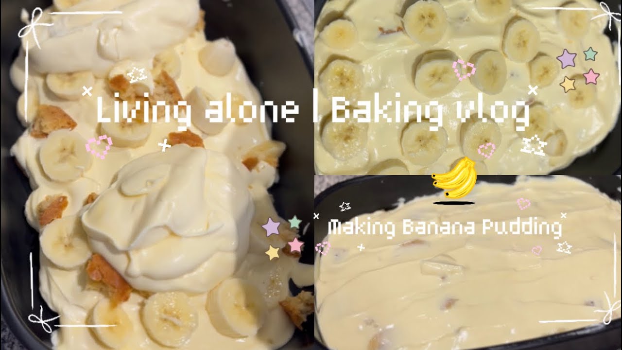 Living alone vlog| Banana Pudding Grocery Shopping, bakery ˙ . ꒷ 🍌. 𖦹˙— time