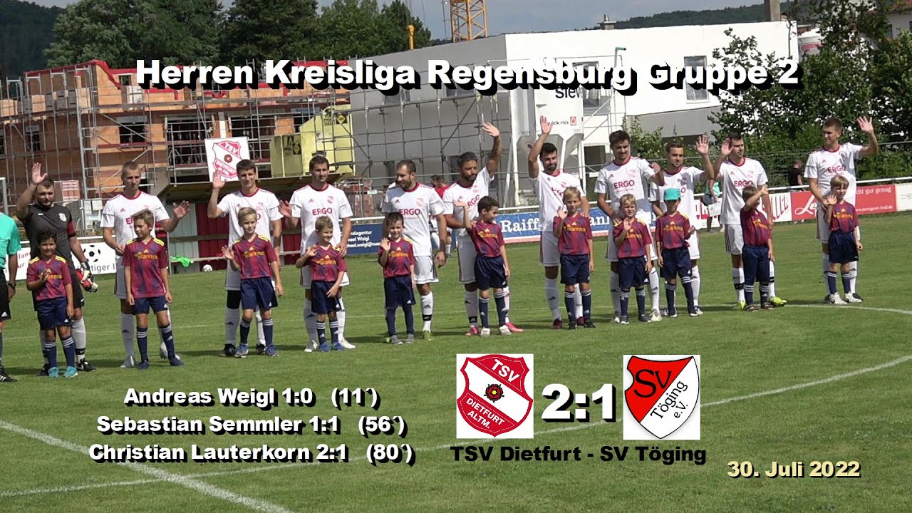 TSV Dietfurt - SV Töging 2:1 - Herren Kreisliga Regensburg Gruppe 2