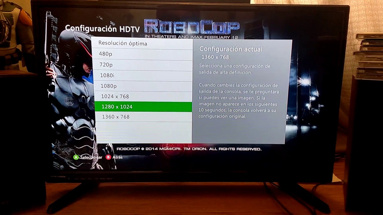 Configuración del Xbox 360  antes de conectarlo a tu monitor de PC
