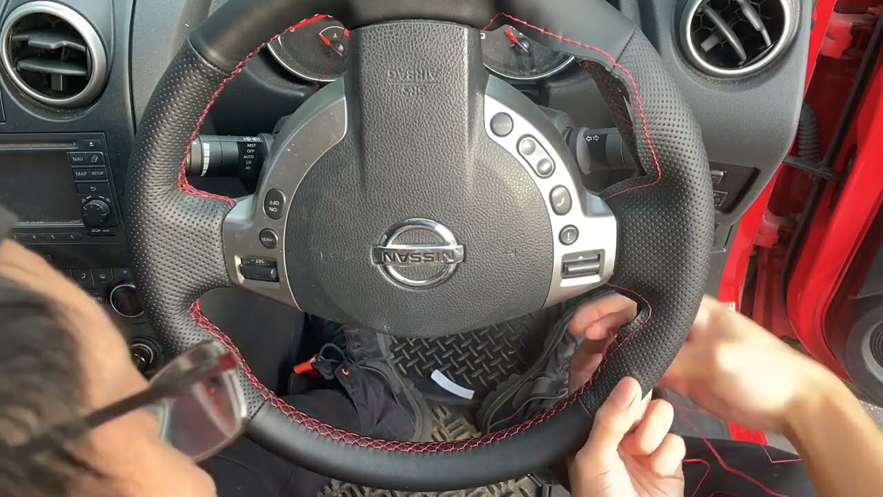 leather steering wheel cover re wrap from suede to nappa leather