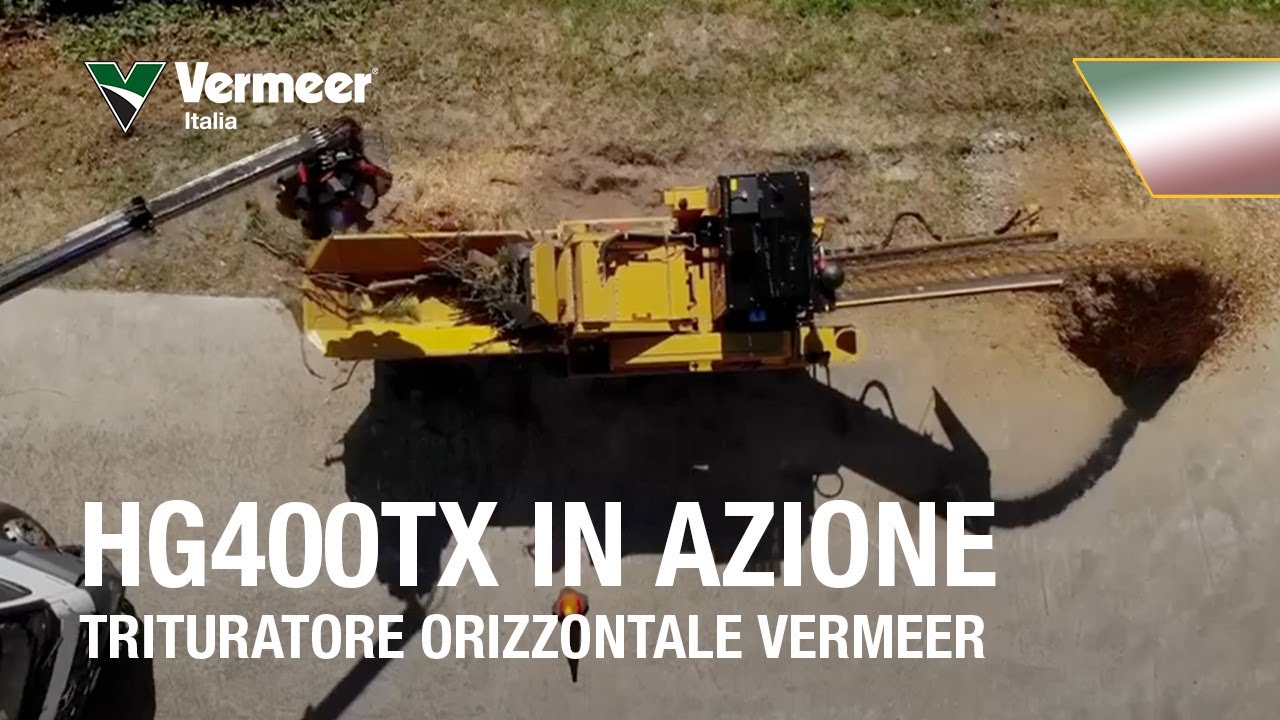 Trituratore orizzontale HG400TX in azione - Vermeer Italia