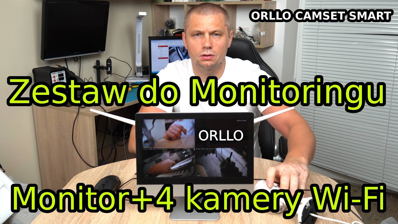 Zestaw do Monitoringu ORLLO CAMSET SMART- 2 w 1 monitor z rejestratorem + 4 kamery IP WiFi