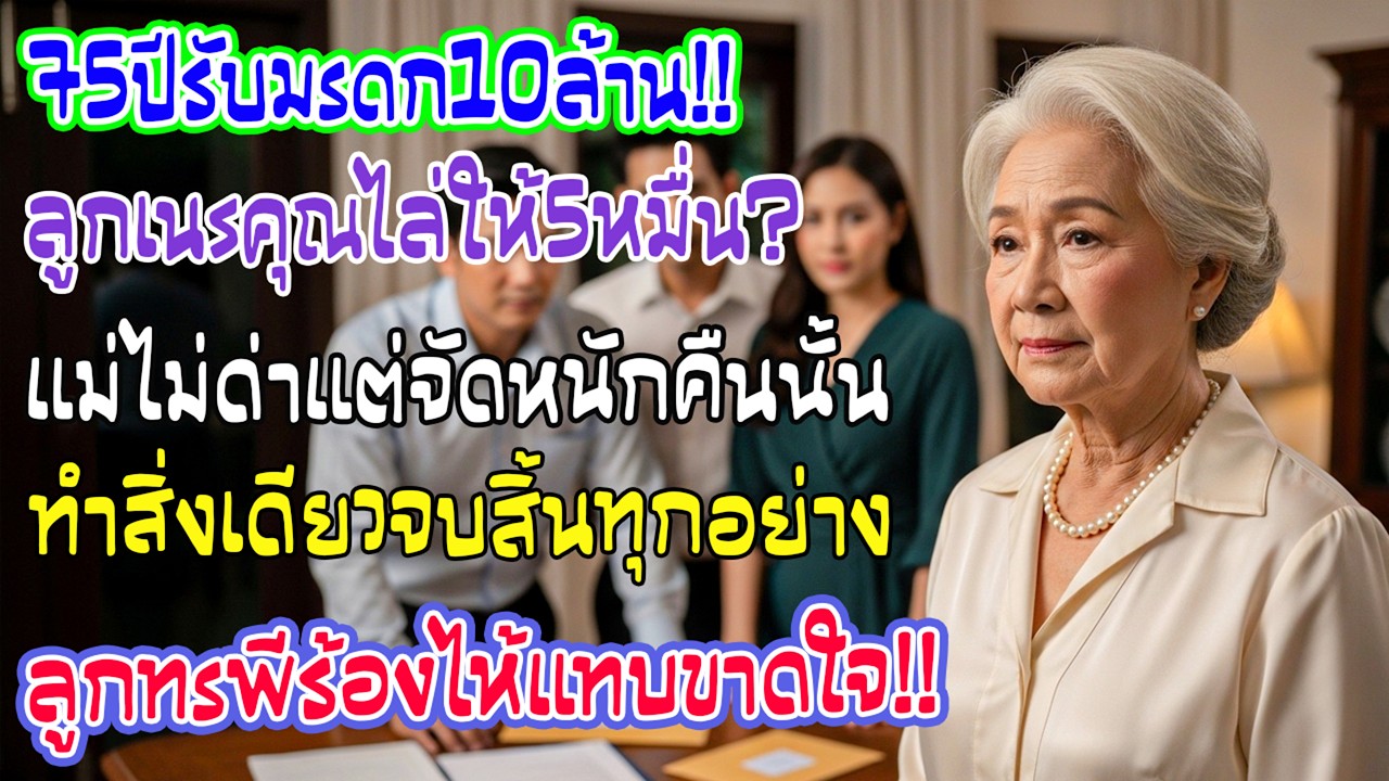 วัย 75 ได้มรดก 10 ล้านแต่ลูกชายบอกให้ฉันเก็บไว้แค่ห้าหมื่นคืนนั้นฉันทำสิ่งเดียวจนเขาเสียใจทั้งชีวิต